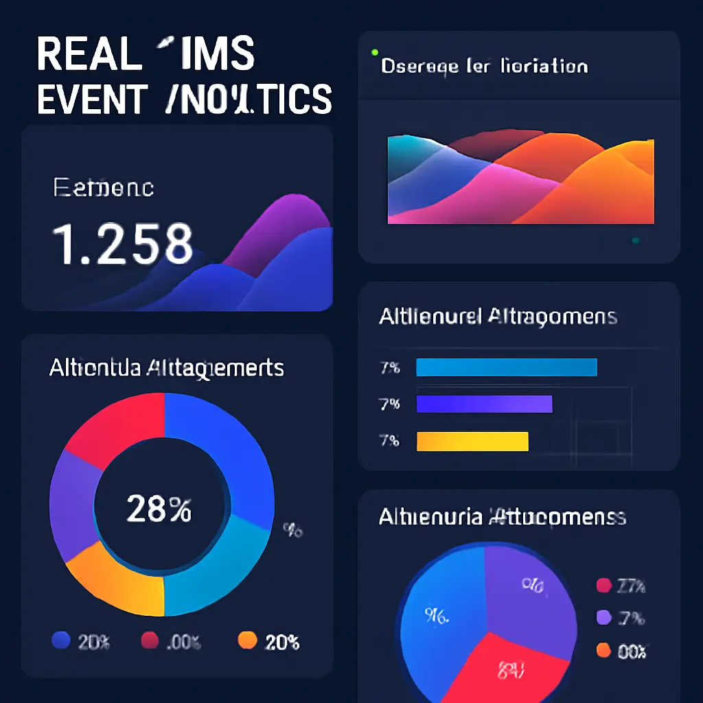 Engagement analytics dashboard Real-time engagement dashboard with charts and attendee metrics