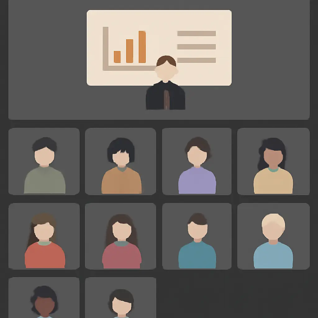 Virtual conference screen